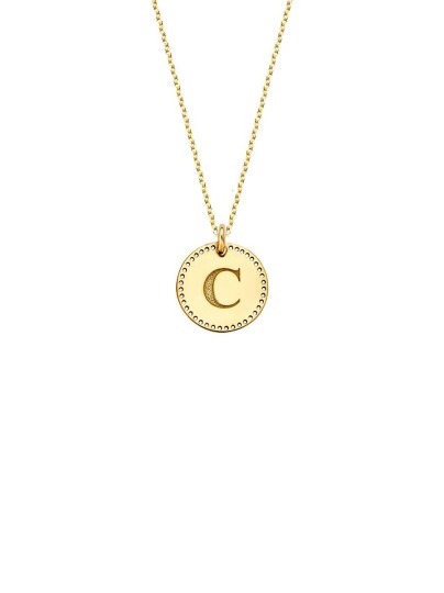 Identity Circle Small Perforated met collier