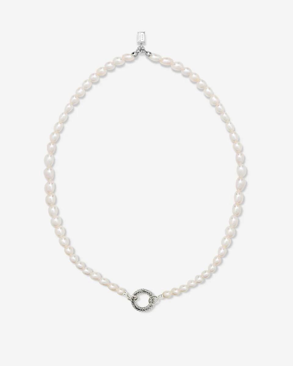 Barbara XS Pearl Silver collier