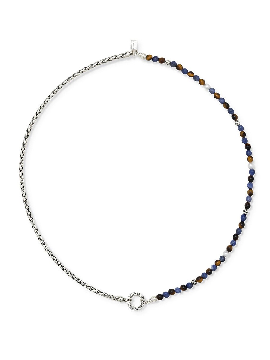 Spirit Bead Stacking Sodaliet Tijgeroog collier