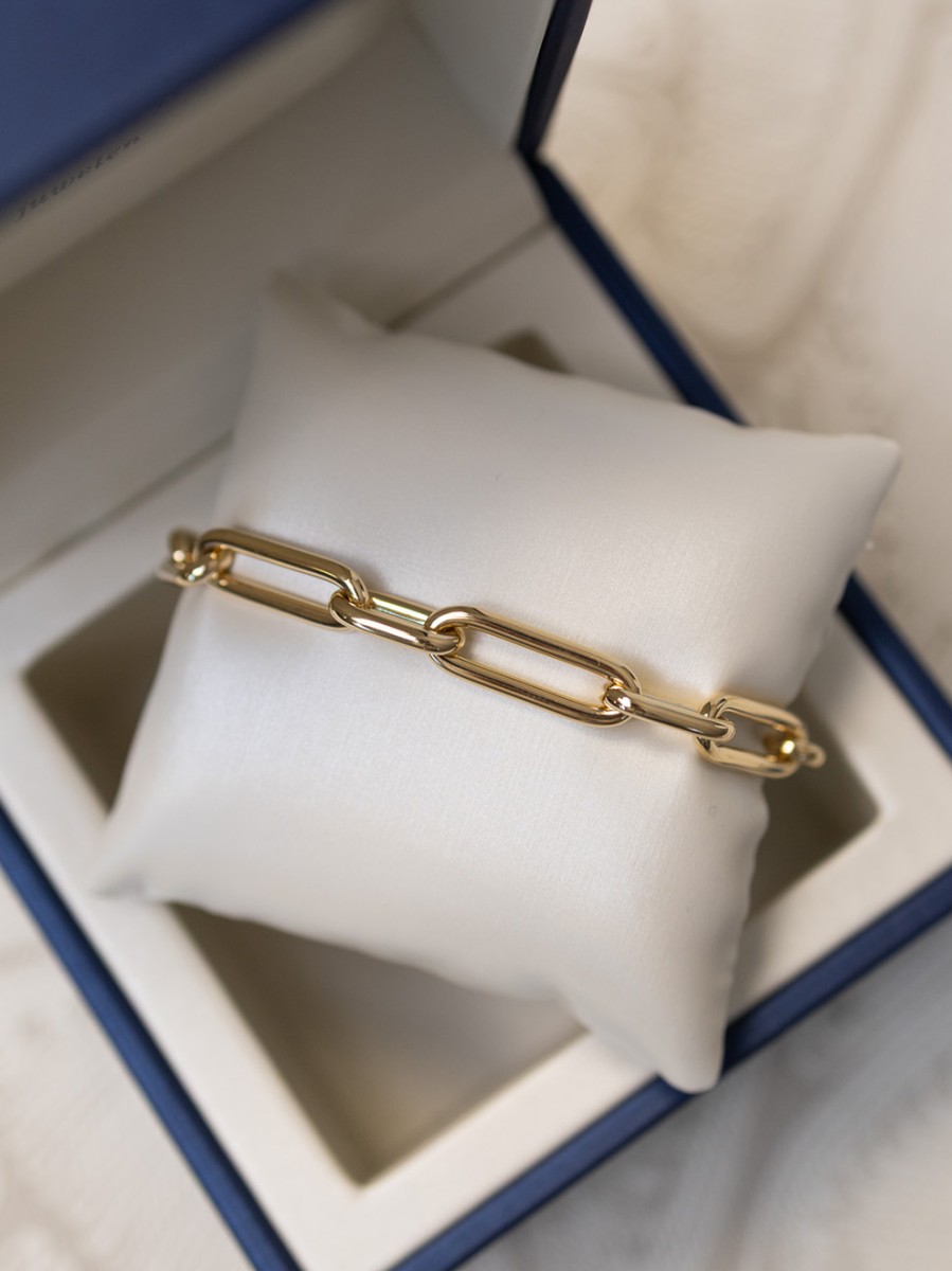 18 karaat schakelarmband rond