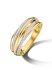 bicolor gouden ring gedraaid met diamant 032crt