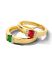 veerman juwelen bicolor ring met robijn en diamant 005crt