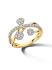 bicolor rozet ring met diamant 080crt