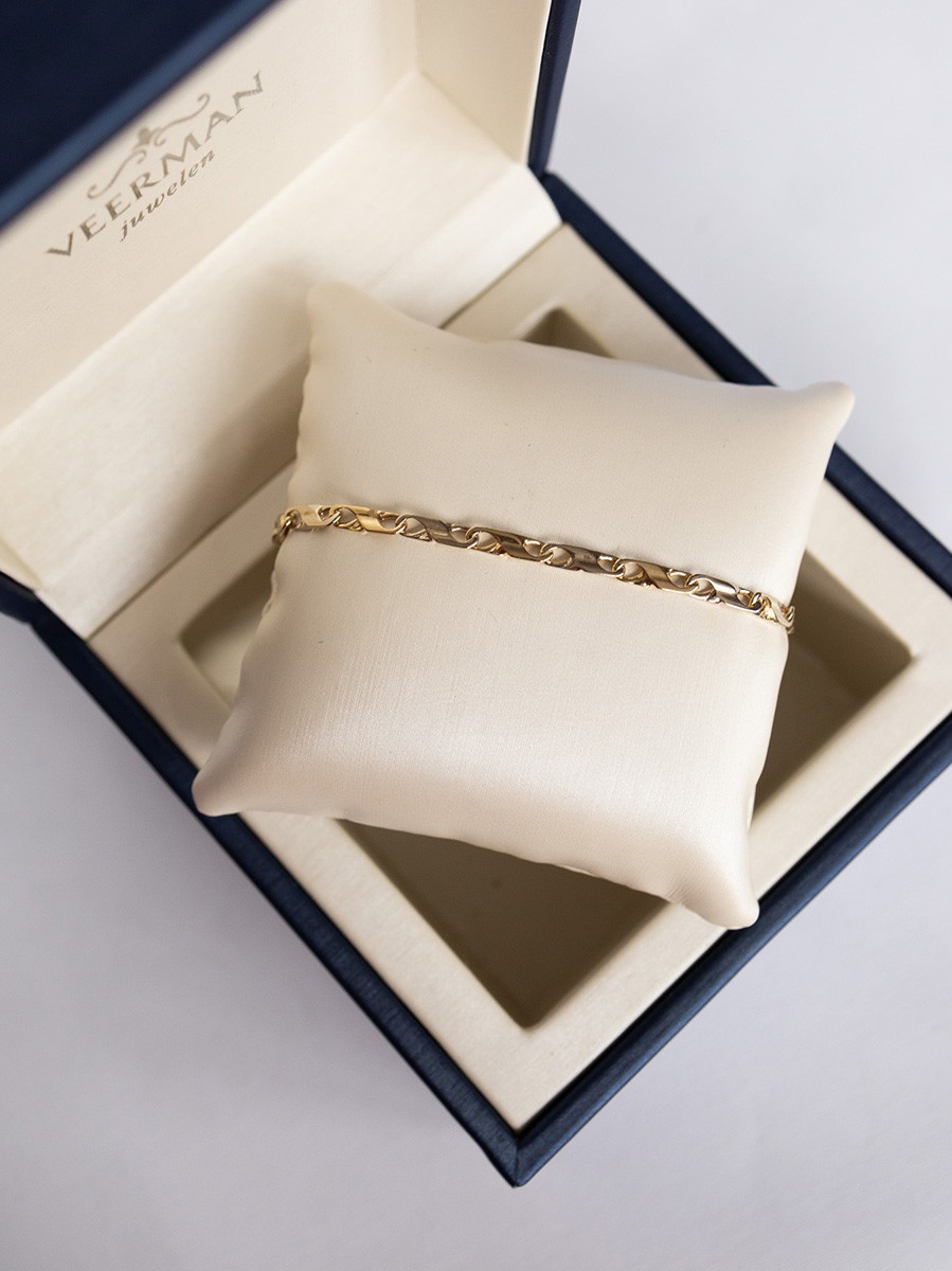 Bicolor vintage armband infinity schakel