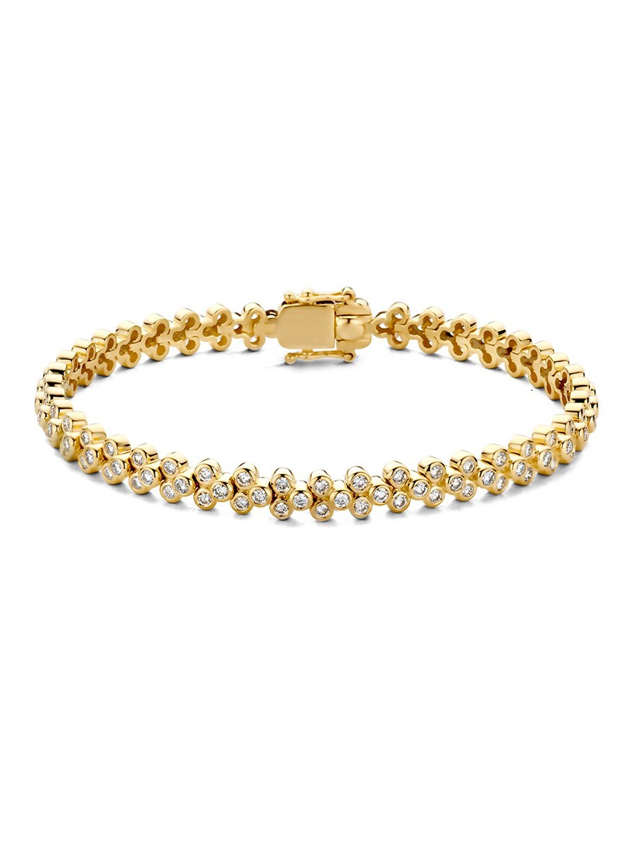 Geelgouden armband met briljant 2,45crt.