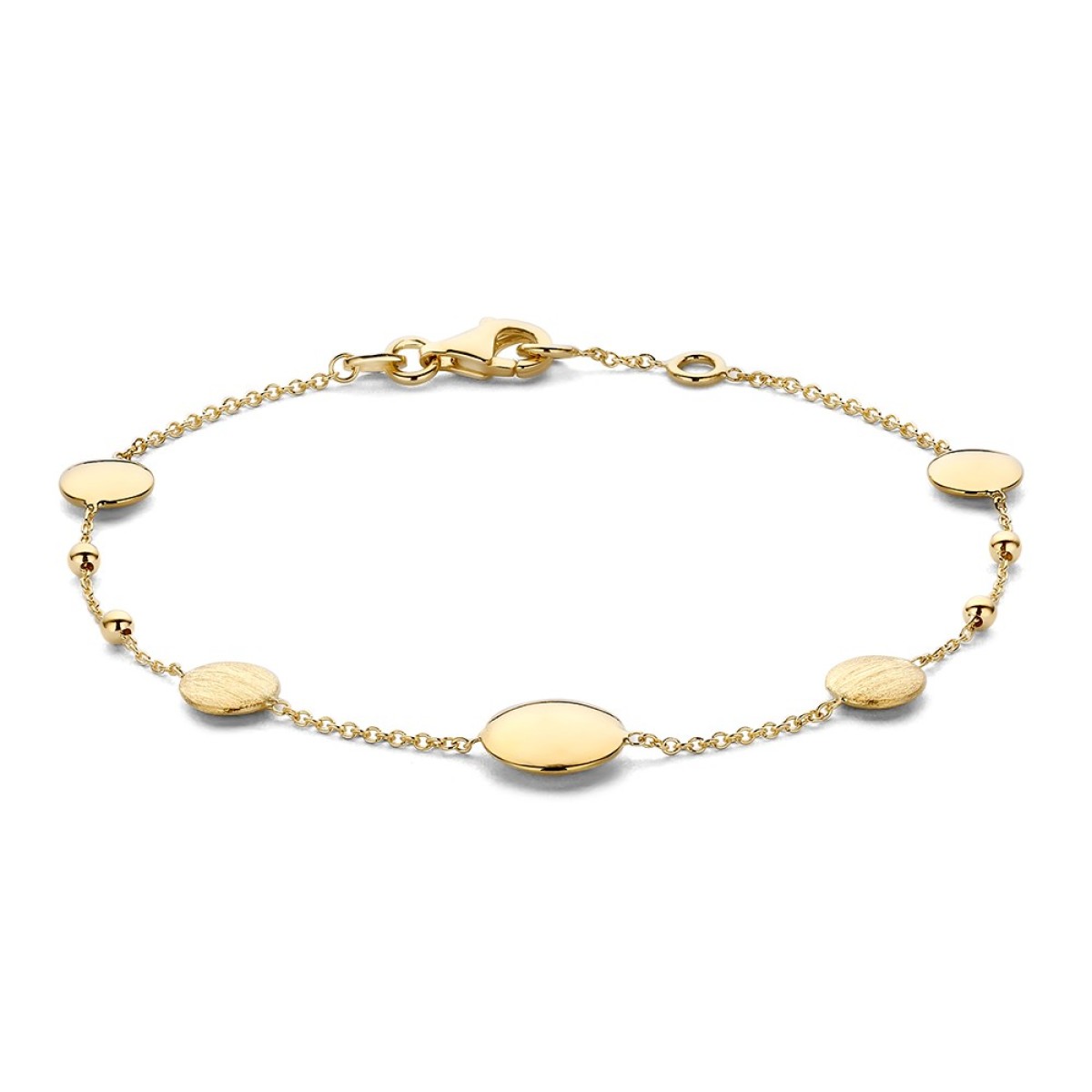 Geelgouden armband met sierlijke elementen