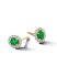 bicolor entourage oorstekers met smaragd en briljant 012crt
