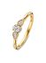 geelgouden ring met ovale diamant 035crt