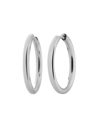 Lux creolen witgoud 20mm