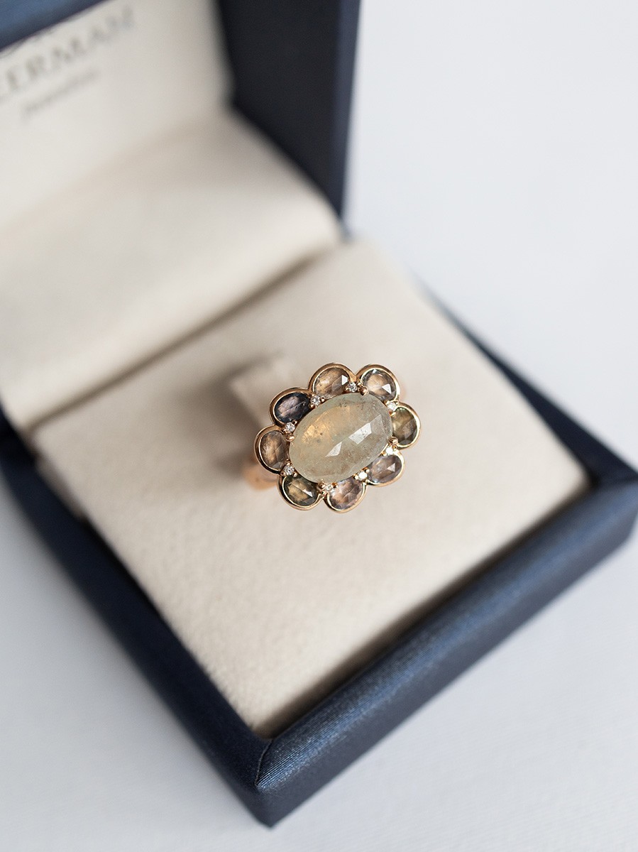 Pre-owned Roos1835 ring met saffier Pre-owned Roos1835 ring met saffier