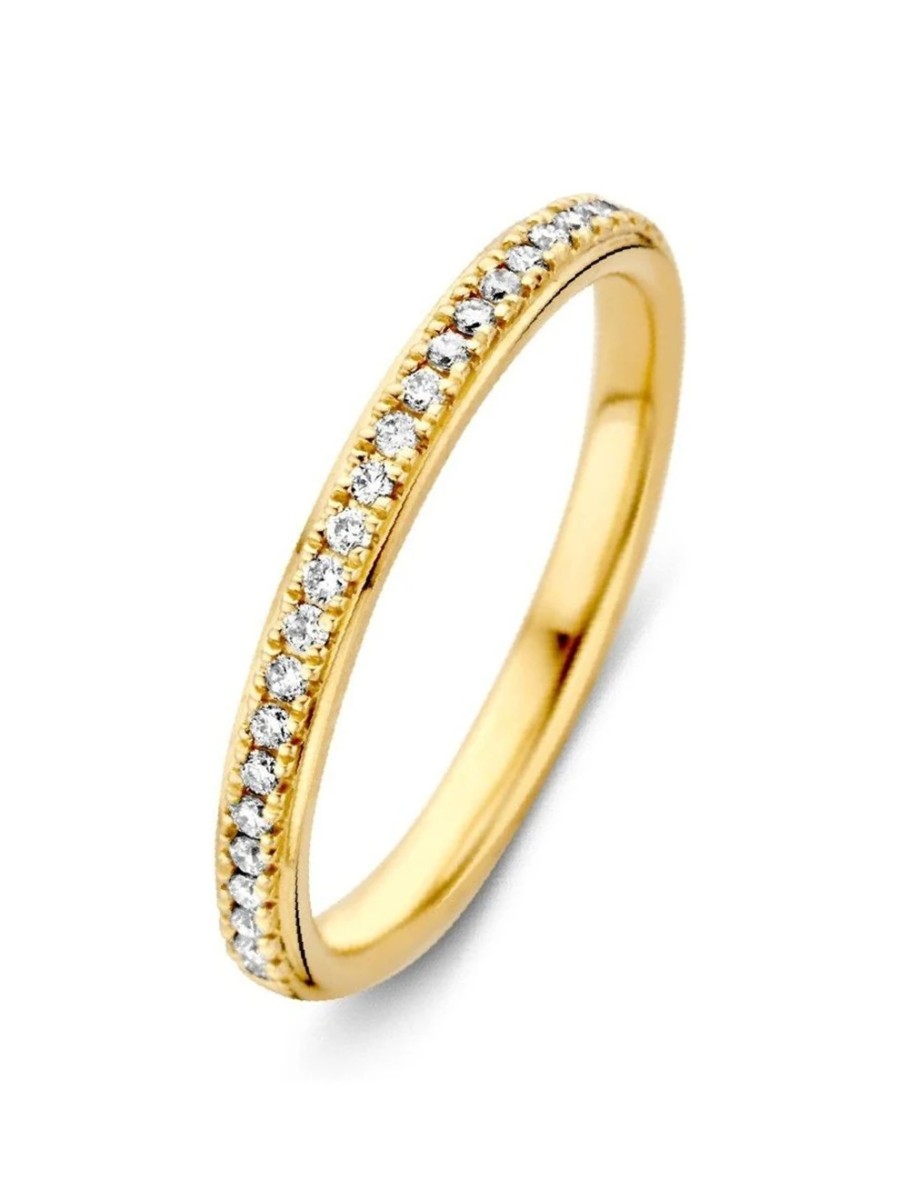 Ring geelgoud briljant 0.17 crt. Ring geelgoud briljant 0.17 crt.