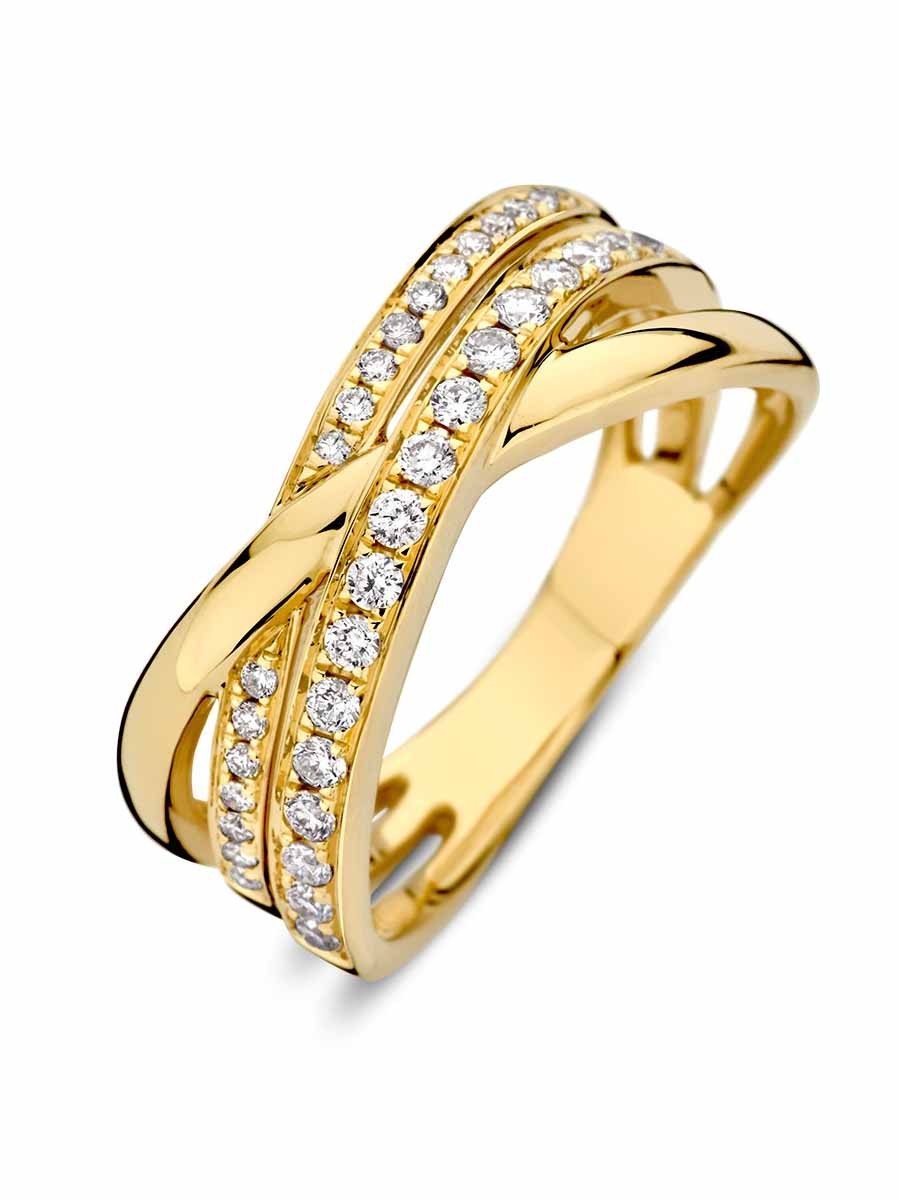 Ring geelgoud briljant 0.38 crt. Ring geelgoud briljant 0.38 crt.