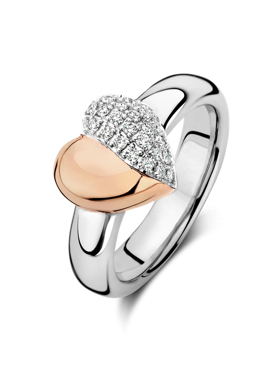 TM1123D(2P) - Ring hartje met diamant TM1123D(2P) - Ring hartje met diamant