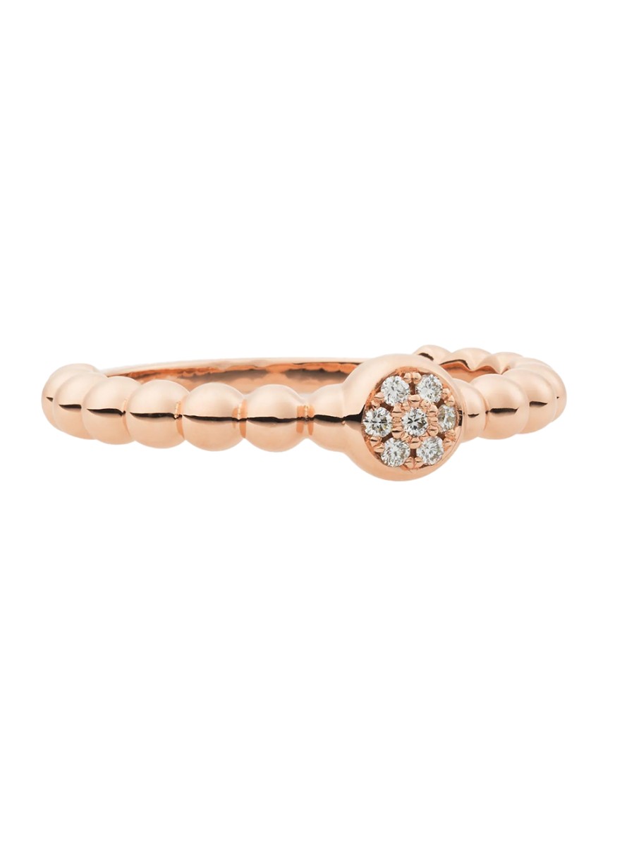 Roségouden Joy ring met diamanten pastille Roségouden Joy ring met diamanten pastille