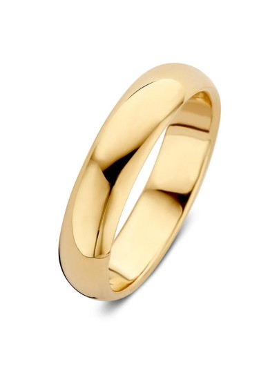 Trouwring geelgoud bol 5mm