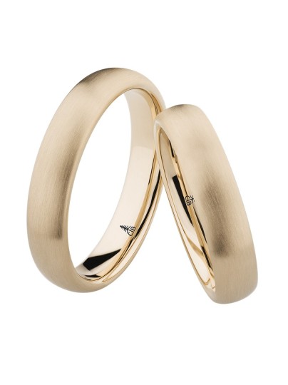 Trouwringen rosegoud gematteerd