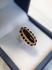 Vintage ring geelgoud met 15 granaten