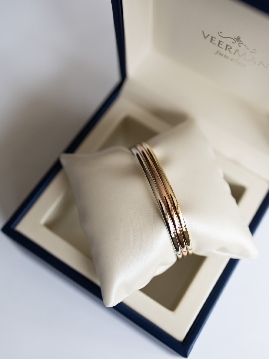 Vintage tricolor slavenarmband 12,5 Gram Vintage tricolor slavenarmband 12,5 Gram