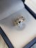 Vintage bicolor ring met pave diamant