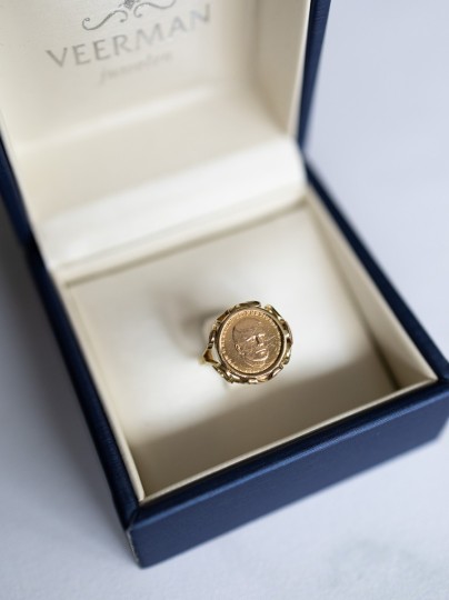 Vintage munt ring JF Kennedy