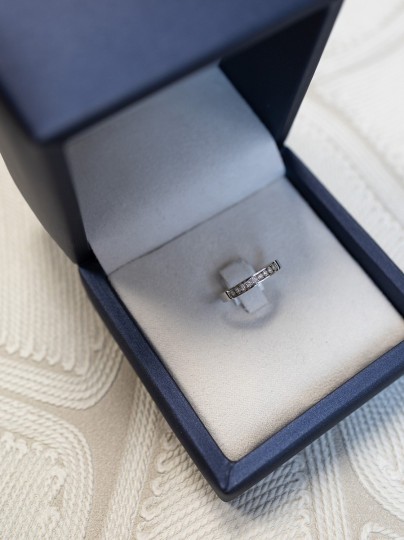 Vintage witgouden rijring vintage