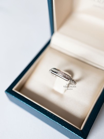 Witgouden ring diamant Witgouden ring diamant