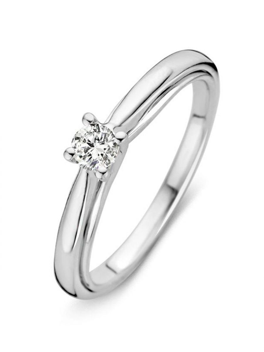 Witgouden solitair ring met briljant 0,20crt Witgouden solitair ring met briljant 0,20crt